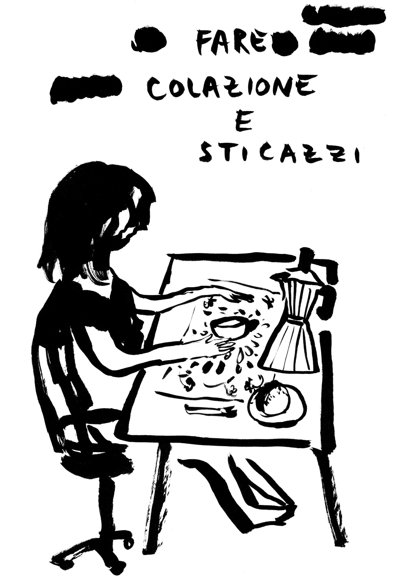 Daily News - Fare Colazione e Sticazzi - Fine Art Limited Edition Print