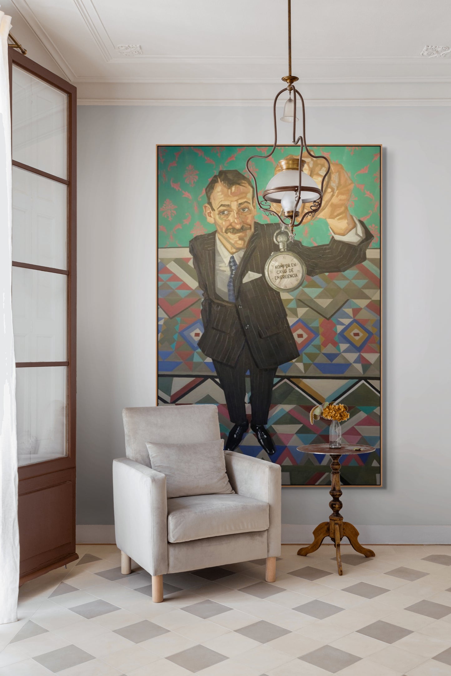 Figura con Reloj de Borsillo