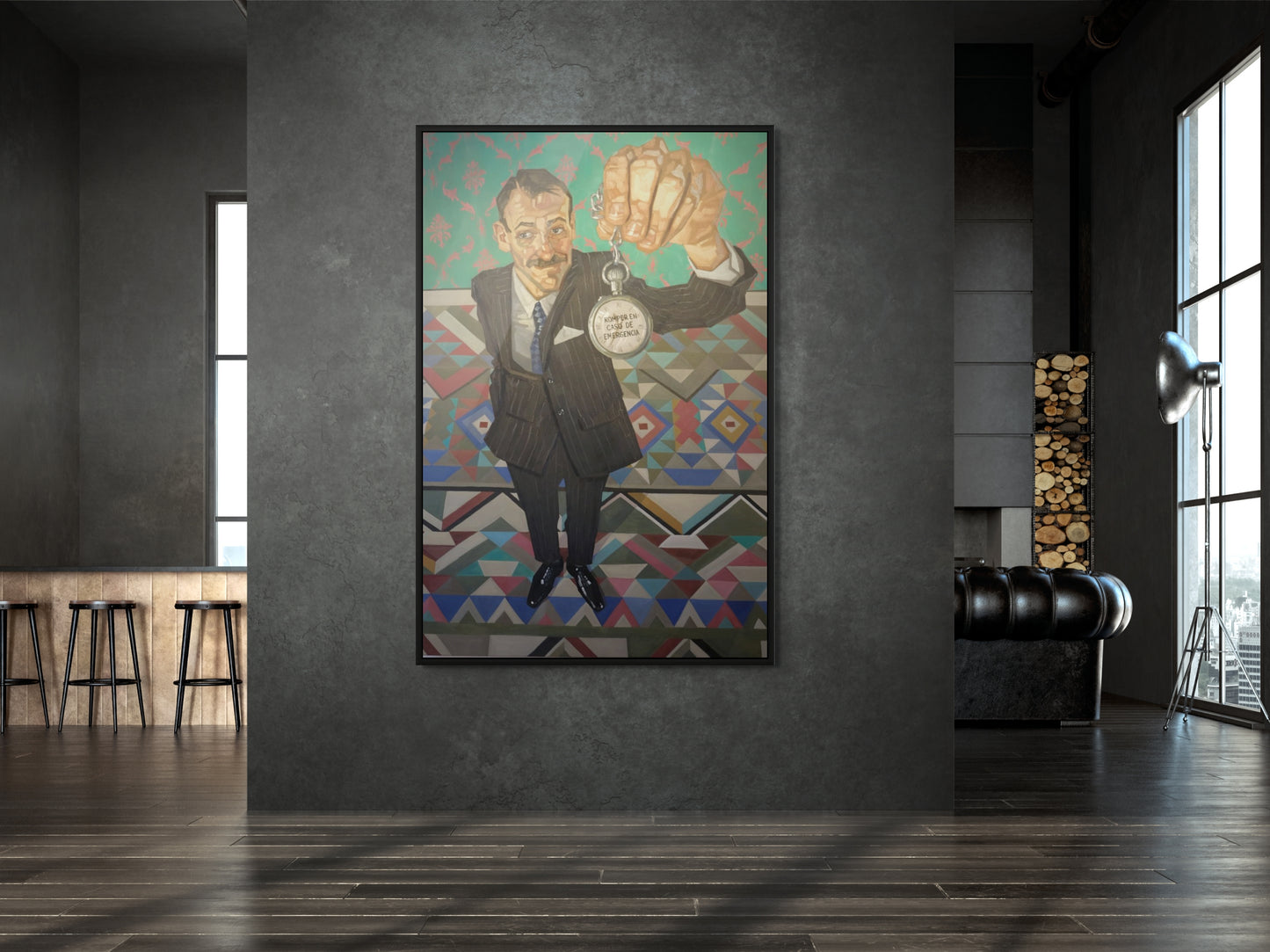 Figura con Reloj de Borsillo