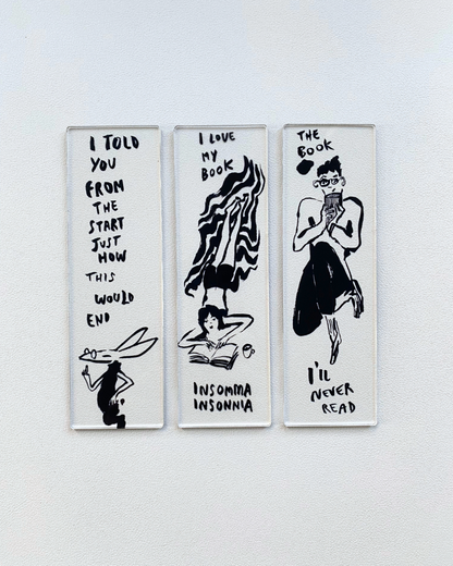 Segnalibri illustrati in Plexi trasparente