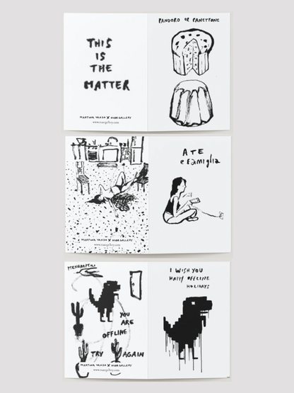 Bigliettini Natalizi illustrati - Pacco da 3