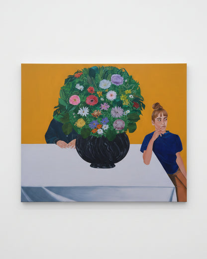 Donna con vaso di fiori (after E. Degas)