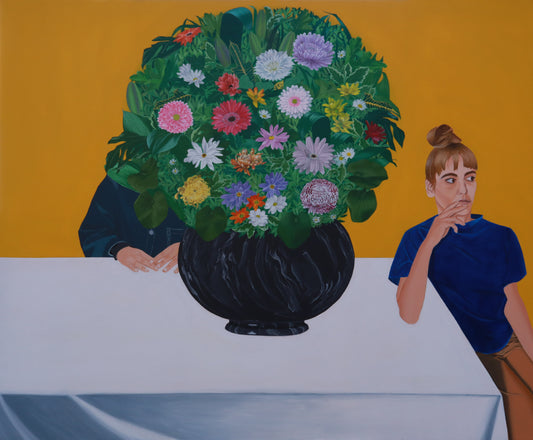 Donna con vaso di fiori (after E. Degas)