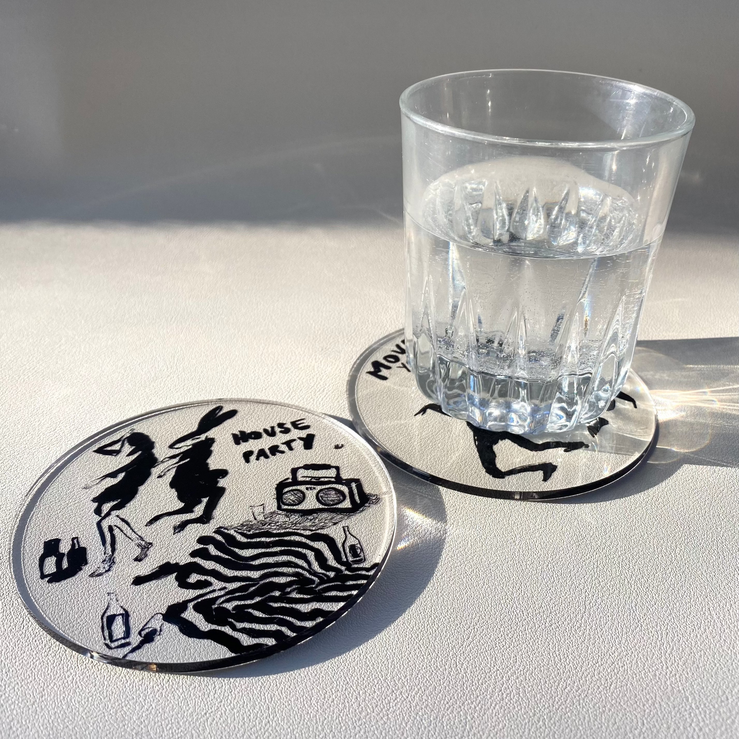 House Party - Sottobicchieri in Plexi trasparente pacco da 6