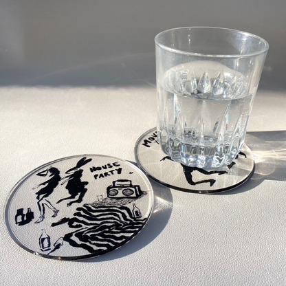 House Party - Sottobicchieri in Plexi trasparente pacco da 6