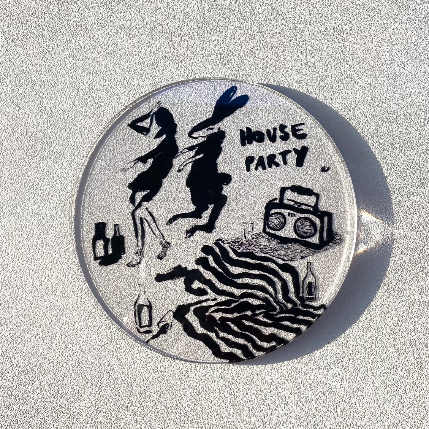 House Party - Sottobicchieri in Plexi trasparente pacco da 6