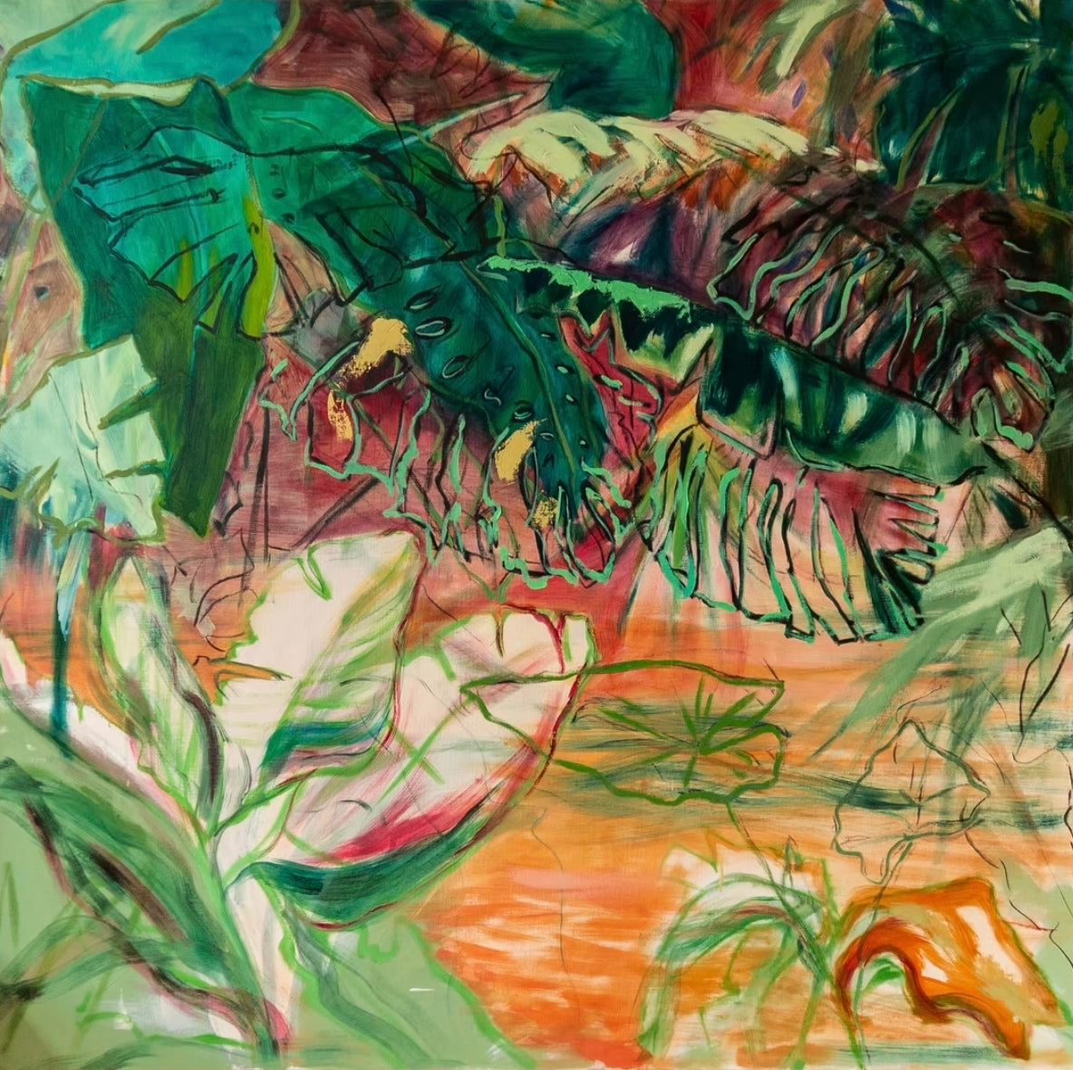 Original artwork monstera available at nuar galley